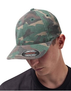 F-6977CA-Flexfit Garmet Washed Camo Cap 2